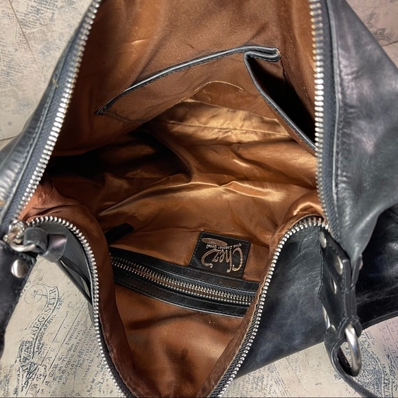 Chez by Cheryl Black Leather Studded Bag - Picture 8 of 12